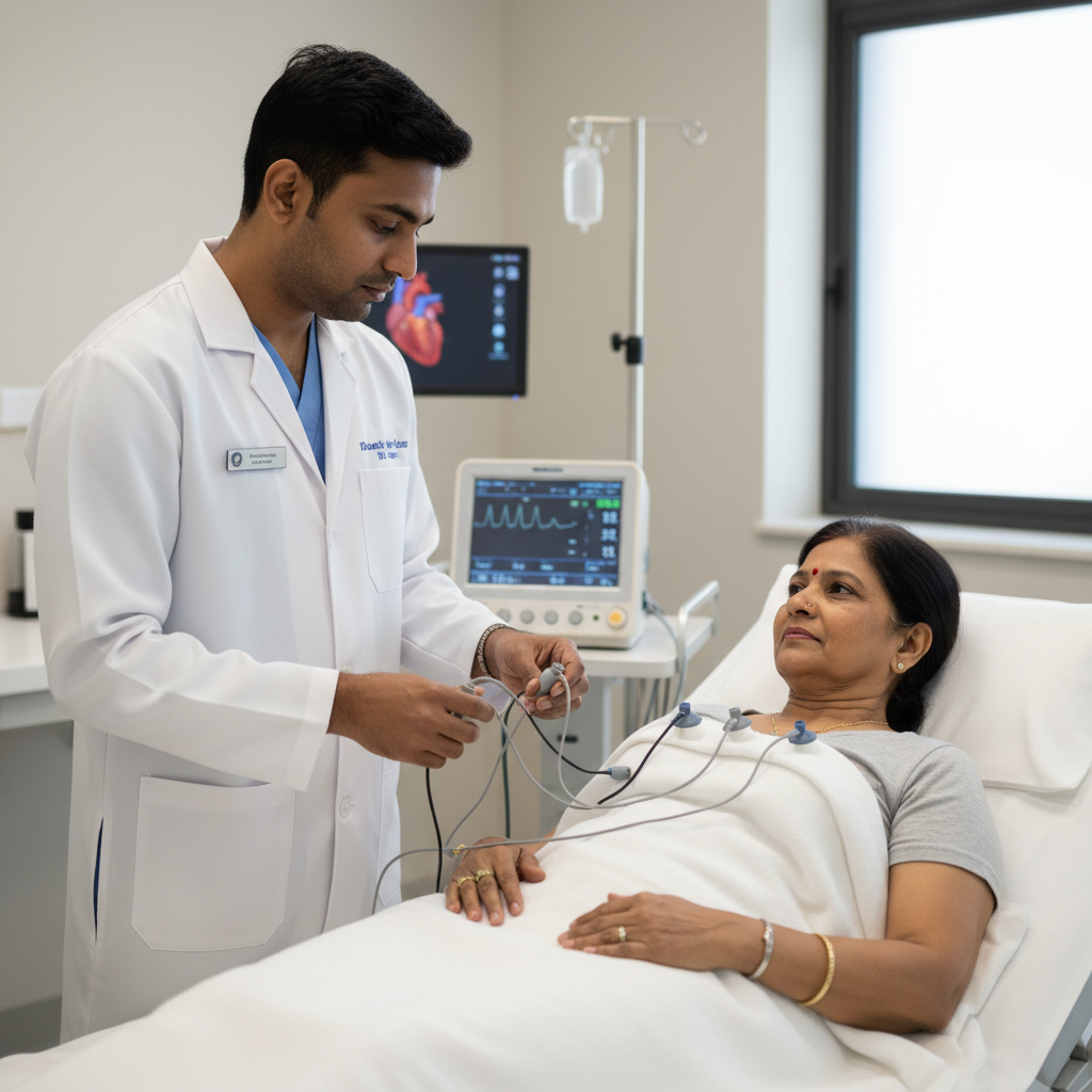 Medical student with stethoscope
